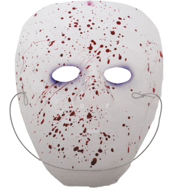 Masque pas cher zombie ensanglanté rouge taille unique