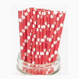 paille candybar pois rouge pas cher