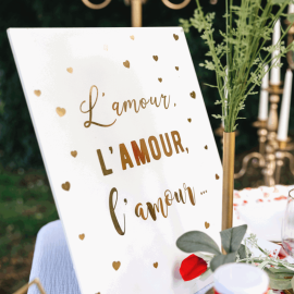 pancarte mariage à poser l amour