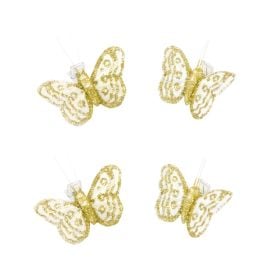 Papillon sur Pince or paillettes