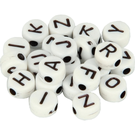 perle alphabet noir et blanc artemio