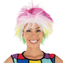 perruque multicolore