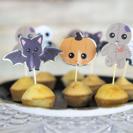 pics sweety halloween squelette et vaudou x10pcs ambiance