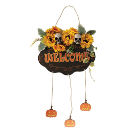 Plaque de porte Welcome orange pas cher