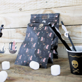 pochette papier - pirate - x8pcs ambiance