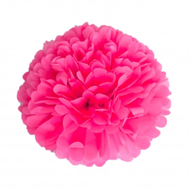 pompon satin fuchsia 40cm