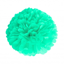 pompon satin vert menthe 15cm