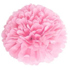 pompon satin rose 15cm