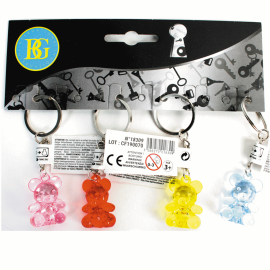 porte clef ours 3cm cristal