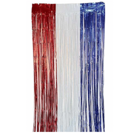 rideau lamé bleu blanc rouge