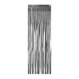 rideau lamé gris mercure matte