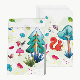 sachet papier animaux de la forêt x8pcs