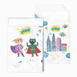 sachet papier super-héros x8pcs