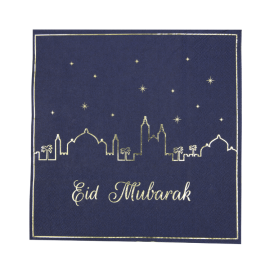 serviette de table oriental eid mubarak - vaisselle jetable pas cher