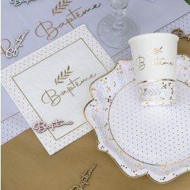 Serviette en papier Baptême Luxe x 20 pièces