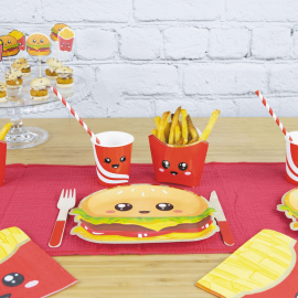 serviettes - 33x33 cm - salty junk food ambiance