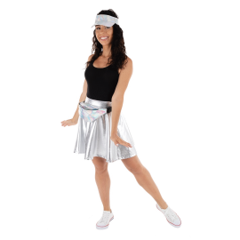 set accessoire disco argent avec jupe disco argent