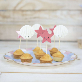 set de 3 cake toppers under the sea ambiance