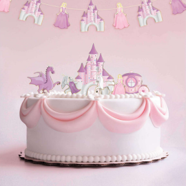 set de 6 décorations princesse 