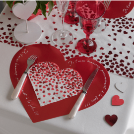 Set de table coeur Saint Valentin