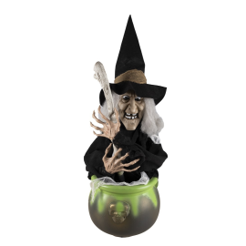 Sorcière avec chaudron lumineuse pas cher