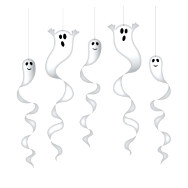 Lot de 5 spirales fantômes à suspendre pas cher