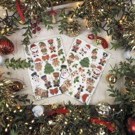 Lot de 16 serviettes en papier en forme de tête de Père Noël, 3 plis, avec des détails dorés, dimensions 32x27 cm. Parfaites pour la décoration de table lors des fêtes de Noël.