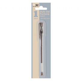 stylo gel pailleté Argent - decoration fetes pas cher - Badaboum.fr