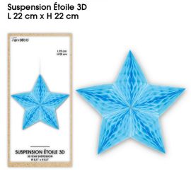 Suspension 3D Etoile Bleue