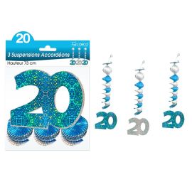 Guirlande bleu pailleté décorative 