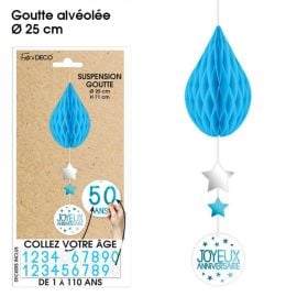 24 Serviettes en papier argent Anniversaire 20 ans - 33x33 cm - Lot de 24 - 3 plis