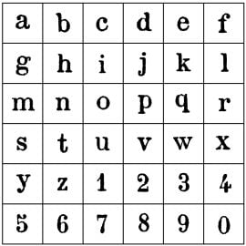 Tampon Bois Alphabet Minuscule