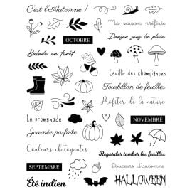 Tampon Transparent Sentiment Automne
