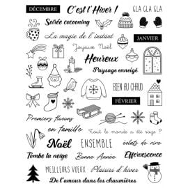 Tampon Transparent Sentiment Hiver