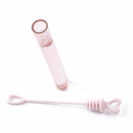 tube bulle savon coeur rose