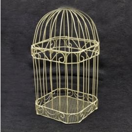 Urne cage oiseau des Mariés Ivoire