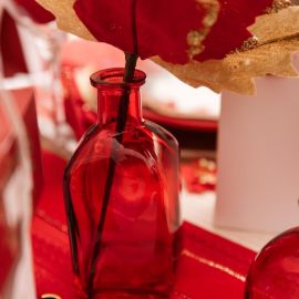 Vase en verre June Rouge