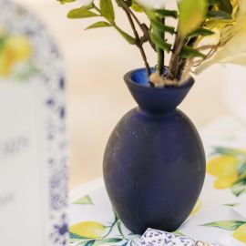 Vase en verre Noam Bleu Roi