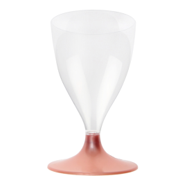 verre à vin jetable plastique rose gold