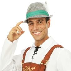 Chapeau Borsalino pour Déguisement Bavarois - Gris