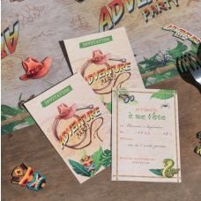 6 cartes d'invitation anniversaire Aventurier
