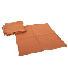 4 Serviettes de table en gaze de coton Terra Cotta