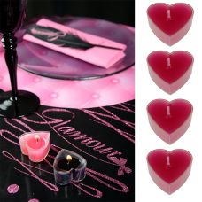 HAWILLOSCH - 5 Ensembles Pétales De Rose + Bougie Chauffe-plat Cœur, Décoration Romantique