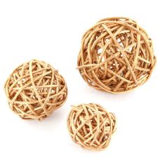 Boules Décoratives En Rotin En Osier 20 Pièces 3cm/4cm Décor De Fête D'anniversaire Décoration De Mariage Boule De Rotin Décor Maison Ornement