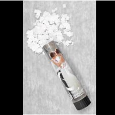 Canon à Confettis Mariage - Lot De 4, Blanc, Papier Biodégradable, Pour Fêtes, Anniversaires - 2
