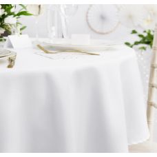 Nappe ronde blanche en tissu 280cm