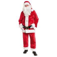 Costume De Père Noël Adulte - Ensemble 9 Pièces Avec Chapeau, Veste, Pantalon Et Accessoires