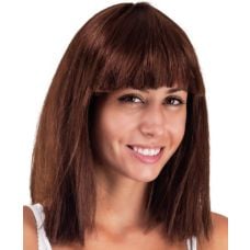 Perruque brune longue pas cher hot sale