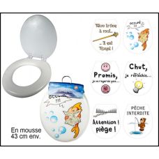 Abattant WC en mousse Humour accessoire WC Badaboum