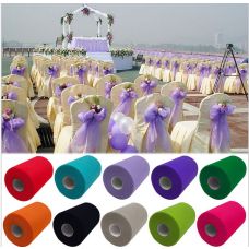 Rouleau De Tulle 20 M – Largeur 8 Cm, Couleur Blanc, Polyester, Pour Décoration Mariage, Tutu, Artisanat